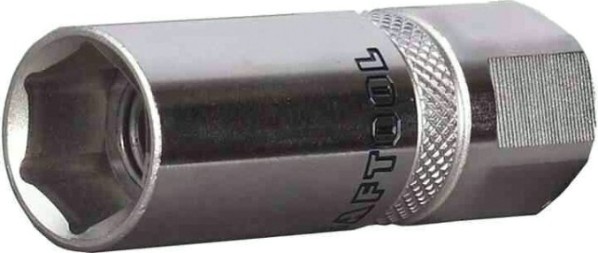 Головка свечная KRAFTOOL INDUSTRIE QUALITAT с резин. вст. 1/2 21 мм, [27812-21_z01]