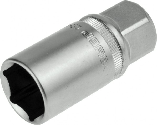 Головка свечная ЗУБР МАСТЕР FLANK торцовая с резиновой вставкой 1/2", cr-v, 21 мм [27728-21]