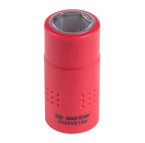 Головка торцевая диэлектрическая KING TONY 6-гранная 1/2", 15 мм [4335VE15M]
