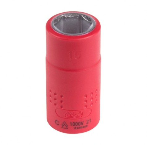 Головка торцевая диэлектрическая KING TONY 6-гранная 1/2", 15 мм [4335VE15M]