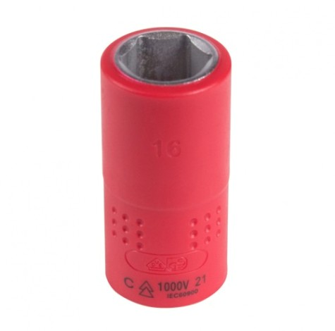 Головка торцевая диэлектрическая KING TONY 6-гранная 1/2", 16 мм [4335VE16M]