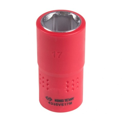 Головка торцевая диэлектрическая KING TONY 6-гранная 1/2", 17 мм [4335VE17M]