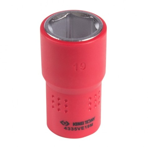 Головка торцевая диэлектрическая KING TONY 6-гранная 1/2", 19 мм [4335VE19M]