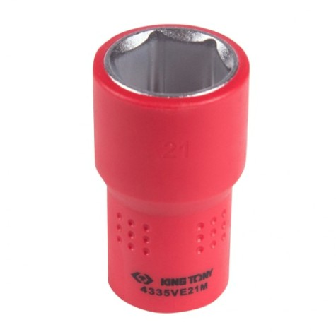 Головка торцевая диэлектрическая KING TONY 6-гранная 1/2", 21 мм [4335VE21M]