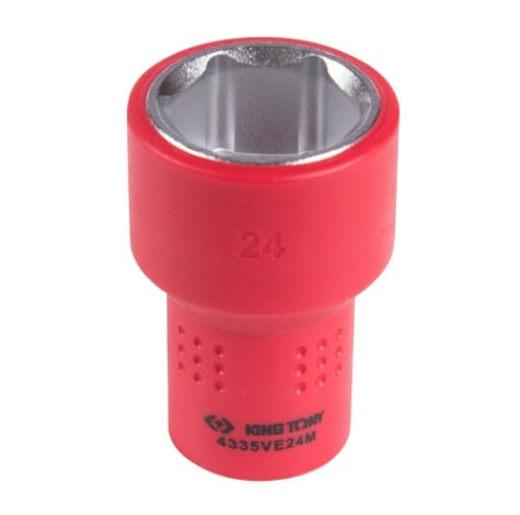 Головка торцевая диэлектрическая KING TONY 6-гранная 1/2", 24 мм [4335VE24M]