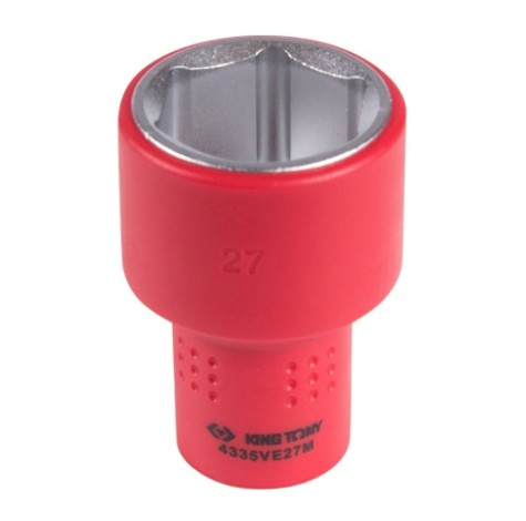 Головка торцевая диэлектрическая KING TONY 6-гранная 1/2", 27 мм [4335VE27M]