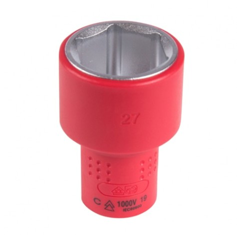 Головка торцевая диэлектрическая KING TONY 6-гранная 1/2", 27 мм [4335VE27M]