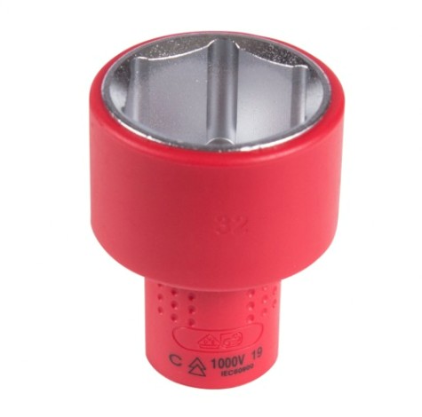 Головка торцевая диэлектрическая KING TONY 6-гранная 1/2", 32 мм [4335VE32M]