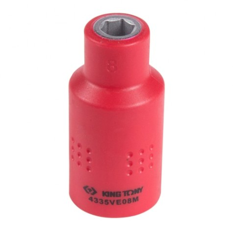 Головка торцевая диэлектрическая KING TONY 6-гранная 1/2", 8 мм [4335VE08M]