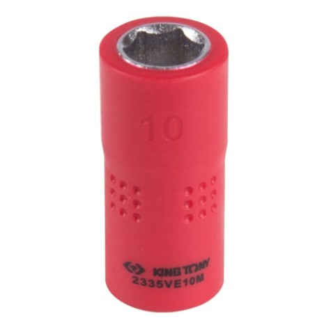 Головка торцевая диэлектрическая KING TONY 6-гранная 1/4", 10 мм [2335VE10M]