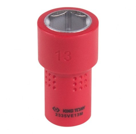 Головка торцевая диэлектрическая KING TONY 6-гранная 1/4", 13 мм [2335VE13M]