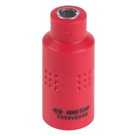 Головка торцевая диэлектрическая KING TONY 6-гранная 1/4", 5 мм [2335VE05M]
