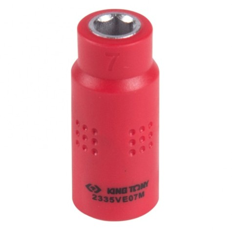 Головка торцевая диэлектрическая KING TONY 6-гранная 1/4", 7 мм [2335VE07M]