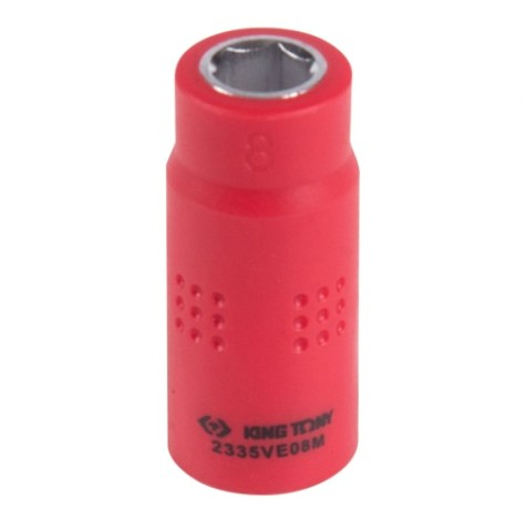Головка торцевая диэлектрическая KING TONY 6-гранная 1/4", 8 мм [2335VE08M]