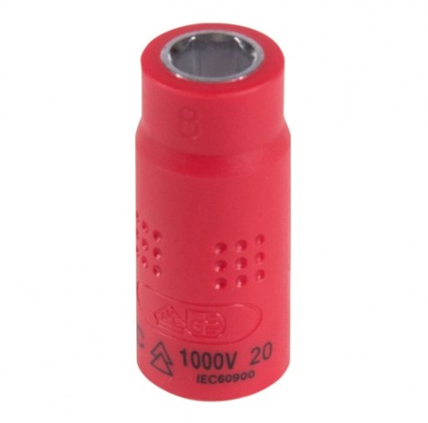 Головка торцевая диэлектрическая KING TONY 6-гранная 1/4", 8 мм [2335VE08M]