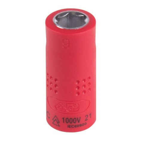 Головка торцевая диэлектрическая KING TONY 6-гранная 1/4", 9 мм [2335VE09M]