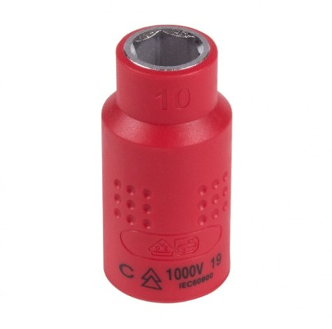 Головка торцевая диэлектрическая KING TONY 6-гранная 3/8", 10 мм [3335VE10M]