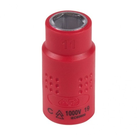 Головка торцевая диэлектрическая KING TONY 6-гранная 3/8", 11 мм [3335VE11M]