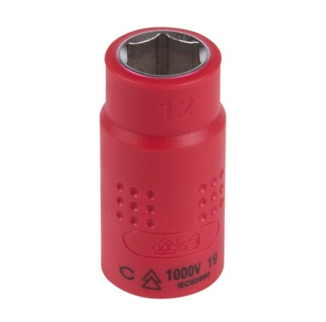 Головка торцевая диэлектрическая KING TONY 6-гранная 3/8", 12 мм [3335VE12M]