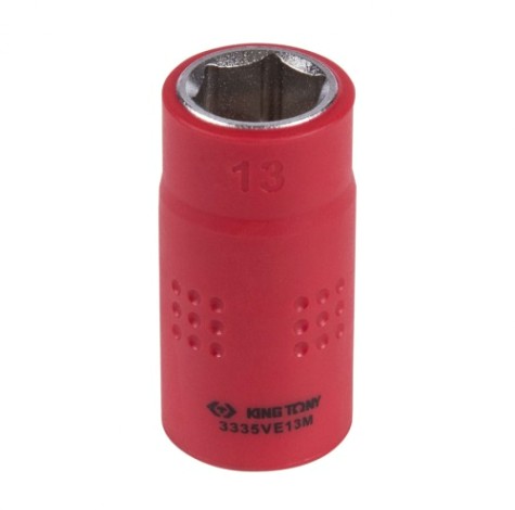 Головка торцевая диэлектрическая KING TONY 6-гранная 3/8", 13 мм [3335VE13M]