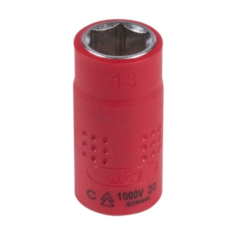 Головка торцевая диэлектрическая KING TONY 6-гранная 3/8", 13 мм [3335VE13M]