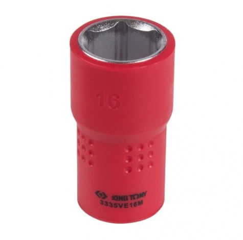 Головка торцевая диэлектрическая KING TONY 6-гранная 3/8", 16 мм [3335VE16M]