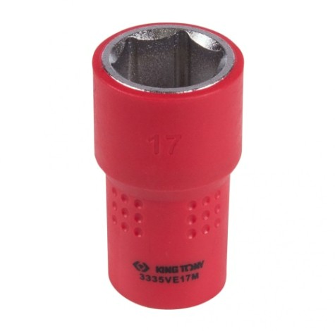 Головка торцевая диэлектрическая KING TONY 6-гранная 3/8", 17 мм [3335VE17M]