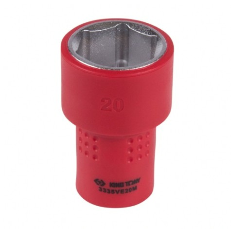 Головка торцевая диэлектрическая KING TONY 6-гранная 3/8", 20 мм [3335VE20M]