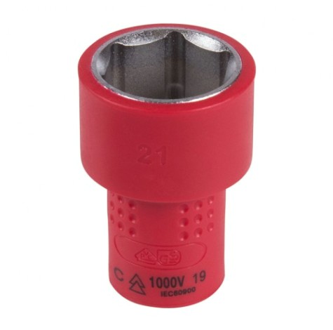 Головка торцевая диэлектрическая KING TONY 6-гранная 3/8", 21 мм [3335VE21M]