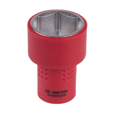 Головка торцевая диэлектрическая KING TONY 6-гранная 3/8", 22 мм [3335VE22M]