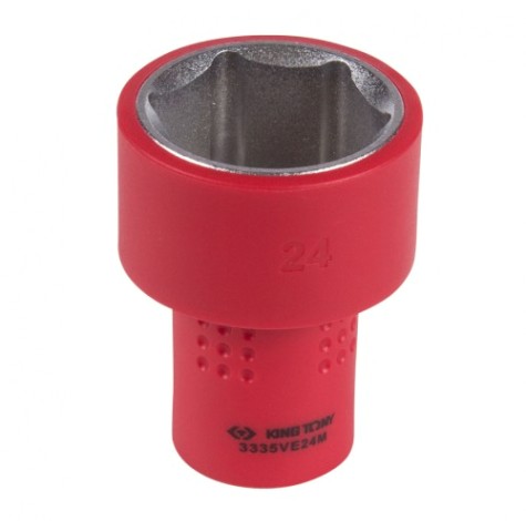 Головка торцевая диэлектрическая KING TONY 6-гранная 3/8", 24 мм [3335VE24M]