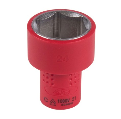 Головка торцевая диэлектрическая KING TONY 6-гранная 3/8", 24 мм [3335VE24M]