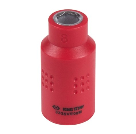 Головка торцевая диэлектрическая KING TONY 6-гранная 3/8", 8 мм [3335VE08M]