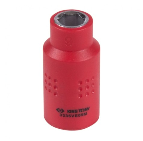 Головка торцевая диэлектрическая KING TONY 6-гранная 3/8", 9 мм [3335VE09M]