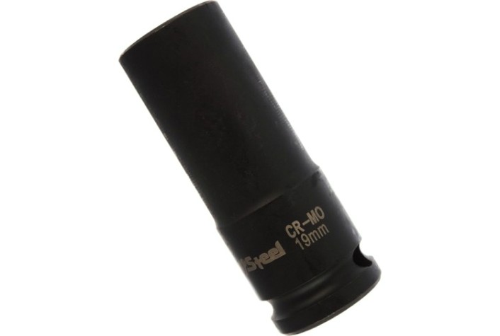 Головка торцевая ударная глубокая 6-ти гранная AV Steel AV-720119 1/2", 19 мм