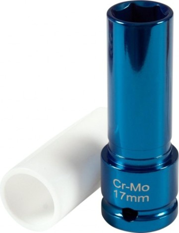 Головка торцевая ударная глубокая Affix 1/2" 17 мм, тонкостенная, пластик. защита [AF00645117]