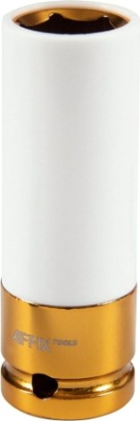 Головка торцевая ударная глубокая Affix 1/2" 19 мм, тонкостенная, пластик. защита [AF00645119]