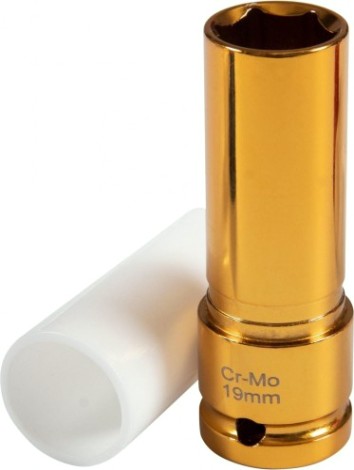 Головка торцевая ударная глубокая Affix 1/2" 19 мм, тонкостенная, пластик. защита [AF00645119]