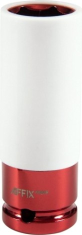 Головка торцевая ударная глубокая Affix 1/2" 21 мм, тонкостенная, пластик. защита [AF00645121]