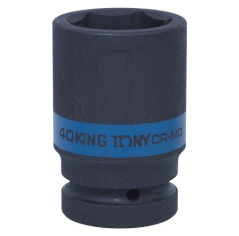 Головка торцевая ударная глубокая KING TONY 6-гранная 1", 40 мм [843540M]
