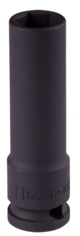 Головка торцевая ударная глубокая KING TONY 6-гранная 3/8", 11 мм [343511M]