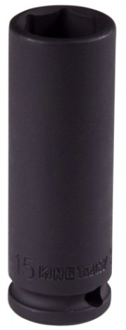 Головка торцевая ударная глубокая KING TONY 6-гранная 3/8", 15 мм [343515M]