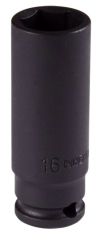 Головка торцевая ударная глубокая KING TONY 6-гранная 3/8", 16 мм [343516M]