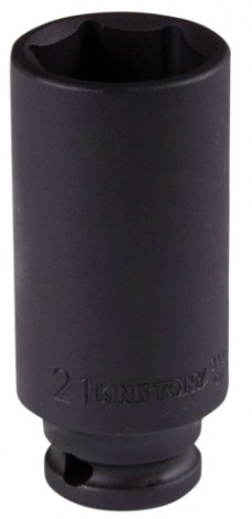 Головка торцевая ударная глубокая KING TONY 6-гранная 3/8", 21 мм [343521M]