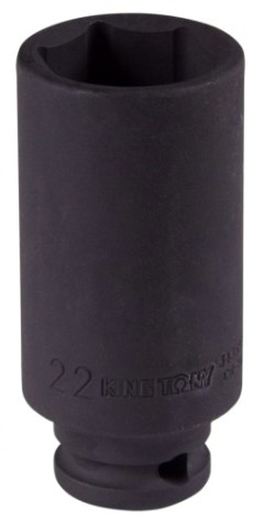 Головка торцевая ударная глубокая KING TONY 6-гранная 3/8", 22 мм [343522M]