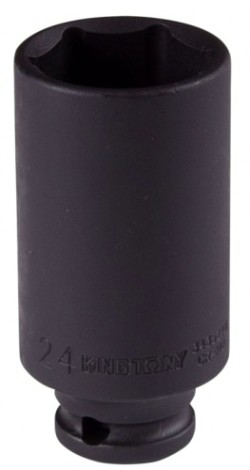 Головка торцевая ударная глубокая KING TONY 6-гранная 3/8", 24 мм [343524M]