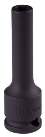 Головка торцевая ударная глубокая KING TONY 6-гранная 3/8", 6 мм [343506M]