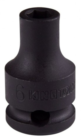 Головка торцевая ударная KING TONY 6-гранная 3/8", 6 мм [353506M]