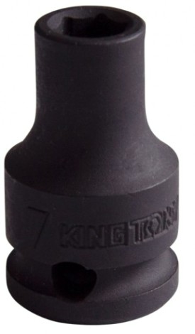 Головка торцевая ударная KING TONY 6-гранная 3/8", 7 мм [353507M]