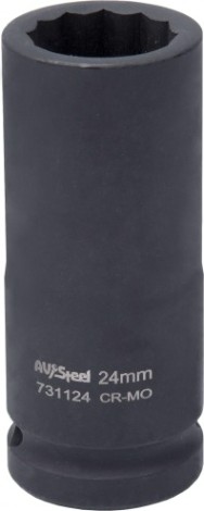 Головка ударная 12-ти гранная 3/4 AV Steel AV-731124 удлиненная 24мм Головка ударная 12-ти гранная 3/4 AV Steel AV-731124 удлиненная 24мм